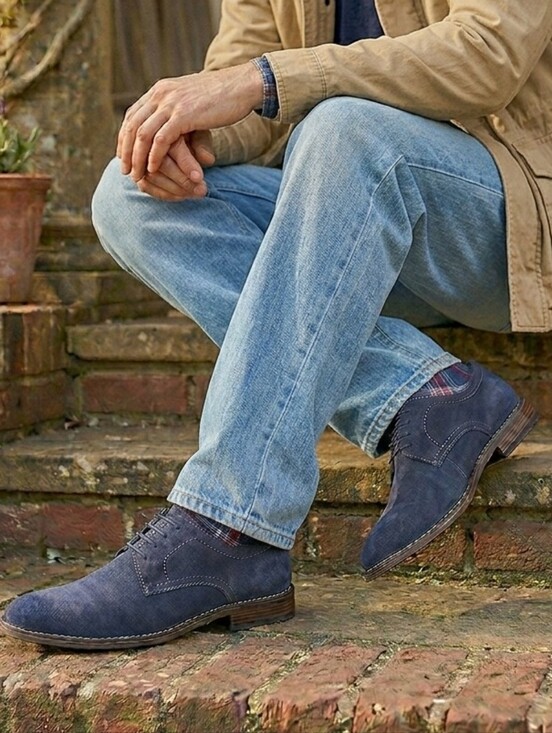 Ben Sherman Other - Navy Blue Suede Derby Oxfords Shoes Men’s 12 Preppy Business Casual Ben Sherman